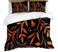 Duvet Cover Super King Size, 3 Pieces 3D Black Golden Branches Art Pattern Kids Adults Winter Bedding Set, Ultra Soft Microfiber Christmas Quilt Cover 260X220Cm + 2 Pillowcases, Zipper Closure