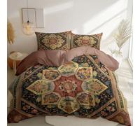 Duvet Cover William Morris Style Flowers Patterns Microfiber Cover Printed Duvet Cover Set Reversible Colorful Bedding Quilt Covers Sets 3 pcs 135 x 200 cm