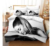 Duvet Cover with 2 Pillowcases Ariana Grande Bedding with Zipper Microfiber Double Size Bedding Set (Style 05,200x200cm(Double))