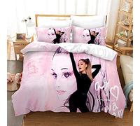 Duvet Cover with 2 Pillowcases Ariana Grande Bedding with Zipper Microfiber Double Size Bedding Set (Style 10,200x200cm(Double))