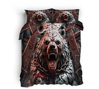 duvet covers Fierce Bear Chain super king duvet cover Reversible print microfiber bed shield with invisible zip and breathable finish