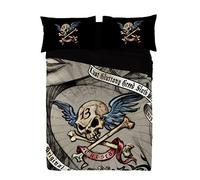 Duvet Covers Set with Pillowcases Double Bed, Gothic Home Decor, Occult Bedding, Black Cotton Quilt Cover Artwork by Alchemy