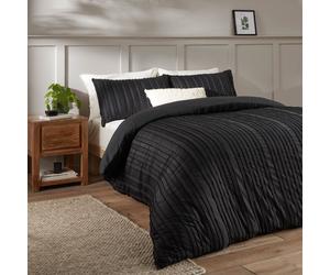 Duvet Day Duvet Cover Set Harrison Stripe Black Super King