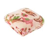 Duvet Day Sleigh Team Throw - Festive Christmas Fleece Blanket with Reindeer and Santa Print (Multicolour - 130x150cm)