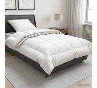 Duvet & Pillow Set White 135x200cm Cotton Cover Wool+Microfiber 4 Seasons 550gpc