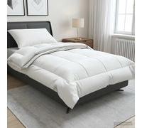 Duvet & Pillow Set White 140x200cm 100% Cotton Cover 50% Wool/50% Microfiber 4S