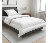 Duvet & Pillow Set White 140x200cm Cotton Cover Wool/Microfiber Summer 200GSM UK
