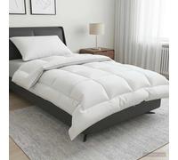 Duvet & Pillow Set White 140x200cm Cotton Cover Wool-Microfibre4S Hypoallergenic