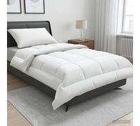 Duvet & Pillow Set White 155x200cm 100% Cotton Cover Wool-Microfiber Summer Hypo