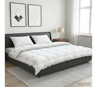 Duvet Pillow Set White 200x240cm Cotton Cover Wool/Microfiber Fill Winter 2pcs.