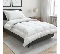 Duvet & Pillow Set White Winter 155x220cm 100% Cotton 50% Wool 50% Microfiber3pc
