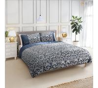 Emma Barclay Eden - Embellished Jacquard Duvet Set in Navy - Double