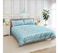 Emma Barclay Eden - Embellished Jacquard Duvet Set in Duck Egg - Super King