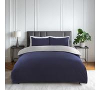 Emma Barclay Lyla Reversible Duvet Set in Navy/Grey - Double