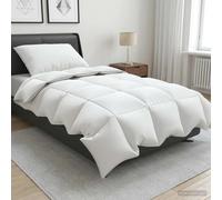 Duvet Set White 155x200 cm 90% Goose Down 100% Cotton All Seasons with Pillow XL