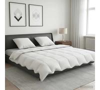 Duvet Set White 220x240cm 100% Cotton Cover 90% Goose Down Summer 3pc Luxurious