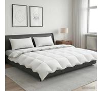 Duvet Set Winter White 220x240 cm 90% Goose Down Quilted 100% Cotton Cover 2pcs