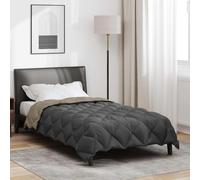 Duvet Winter 135 x 200 cm Light Grey & Anthracite Microfiber Quilted Oeko-Tex