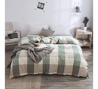 DuvetCover Cotton Soft Bedding Breathable Plaid Bed Quilt Cover Classic Plaid Bed Linen Quilt Cover With Zipper Closure For Women & Men’s Bedroom-d Super King1-220x240cm(87x94inch)
