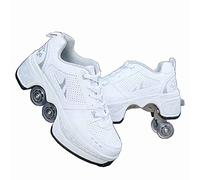Duvetset Roller Skates, 2in1 Multipurpose Shoes，Skateboarding Shoes, Multifunctional Deformed Shoes Children Students Adult Roller Skating Roller Skates Outdoor Sports Skating Travel Best Choice,41