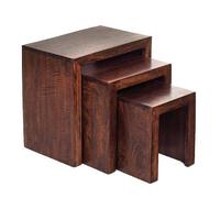 Duvid Mango Nest of 3 Tables IH Design Brown One Size