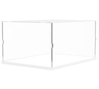 DuvinDD Acrylic Display Case Clear Large Display Box for Lego Star Wars 75375 Starship Model Collectibles Showcase Dustproof Countertop Plastic Display Box Cube with Black Base(15.7x11.8x7.9inch)