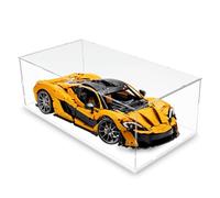 DuvinDD Acrylic Display Case for LEGO Ferrari Daytona SP3 for LEGO Mclaren p1 for LEGO Porsche 911, Clear Acrylic Display Box for Collectibles Dustproof Protection Showcase(60x30x20cm,White Base)