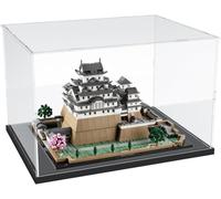 DuvinDD Acrylic Display Case for LEGO Himeji Castle Set for Hogwarts Castle for Space, Clear Acrylic Display Box for Collectibles Dustproof Protection Showcase(40x30x25cm,Black Base)