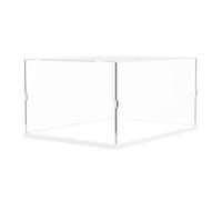 DuvinDD Acrylic Display Case for LEGO Star Wars 75375 Millenium Falcon, Clear Acrylic Display Box for Collectibles Dustproof Protection Showcase(35x25x15cm,White Base)