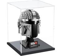 DuvinDD Acrylic Display Case for Lego Star Wars Captain Rex Darth Vader Clone Helmet Model R2-D2 20 x 20 x 25 cm Transparent Dustproof Lid with Black Base Stackable Display Box
