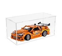 DuvinDD Acrylic Display Case for Lego Technic 42151 42169 42138 42204 - 35 x 15 x 15 cm Transparent Dust Cover Box with White Base Display Case Display Case Display Case for Lego Technic Cars Series
