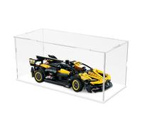 DuvinDD Acrylic Display Case for LEGO Technic Car Bugatti for Lamborghini for Koenigsegg for Toyota,Clear Acrylic Display Box for Collectibles Dustproof Protection Showcase(35x15x15cm,White Base)