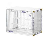 DuvinDD Display Case with Magnetic Door Display box for Mini Figures,Pop Mart,the Monsters Labubu Doll,Lazy Yoga,Crybaby,Funko Pop, Dustproof Protection Showcase for Collectibles (3 Tier Transparent)