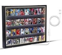 DuvinDD Trading Card Display Case with LED Light, 36 Pcs Graded Card Display Frame for PSA Slab Sports Card, Magnetic Card, Game Card, MTG, TCG, Baseball Cards, Wall Mounted Card Display with Lockable