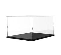 DuvinDD Transparent Acrylic Display Case for Lego Icons McLaren MP4/4 Collection 10330/21319 - Black Base 35 x 25 x 15 cm - Dust Protection for Model Collectors