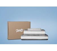 Duvly Bamboo Bedding Set - 100% Natural, Soft, Hypoallergenic - Duvet Cover, Fitted Sheet, 2 Pillowcases (Stripe, King)