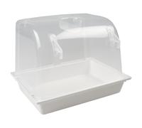 Duvo+ Bird Bath House XL White | Ideal For Medium-Sized Birds 24x17x18 Cm