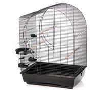 Duvo Bird Cage Elizabeth Black 54X39X74Cm With Food Bowl & Perch