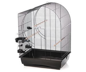 Duvo Bird Cage Elizabeth Black 54X39X74Cm With Food Bowl & Perch