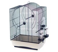 Duvo Bird Cage Emma 2 Gray/Blue 45X32X64Cm With 2 Bowls & Perch