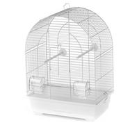 Duvo Bird Cage Lusi 1 White 39X25X53Cm, 2 Food Bowls, 3 Perches