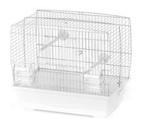 Duvo+ Bird Cage Natalia 1 White 40X25X35 Cm For Birds, Food Bowl & Perch