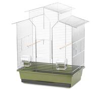 Duvo+ Bird Cage Natural Iza Olive Green 51X30X60.5 Cm For Lovebirds & Co.