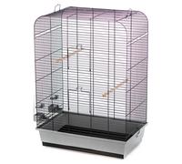 Duvo Bird Cage Nina Gray/Black 54X34X75Cm With Food And Water Bowl