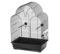 Duvo Bird Cage Sonia Black 45X28X63Cm With 2 Food Bowls & Perch