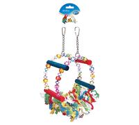 Duvo Bird Swing 32Cm With Beads & Hammock For Birds Colorful