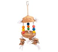 Duvo Bird Toy Coconut On Rope 15X15X29Cm For All Birds, Colorful