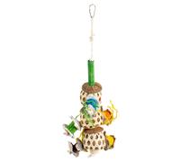 Duvo+ Bird Toy Forage Triple Balls 12X12X33 Cm Coconut/Bamboo