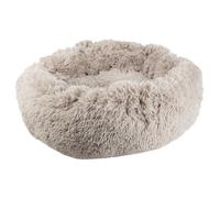 Duvo+ Cat Bed Cozy Donut Brown, 60X60X17 Cm, Soft Long Hair Cushion