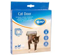 Duvo + Cat Flap White 19x19, 7 CM Self Locking for Cats Pet